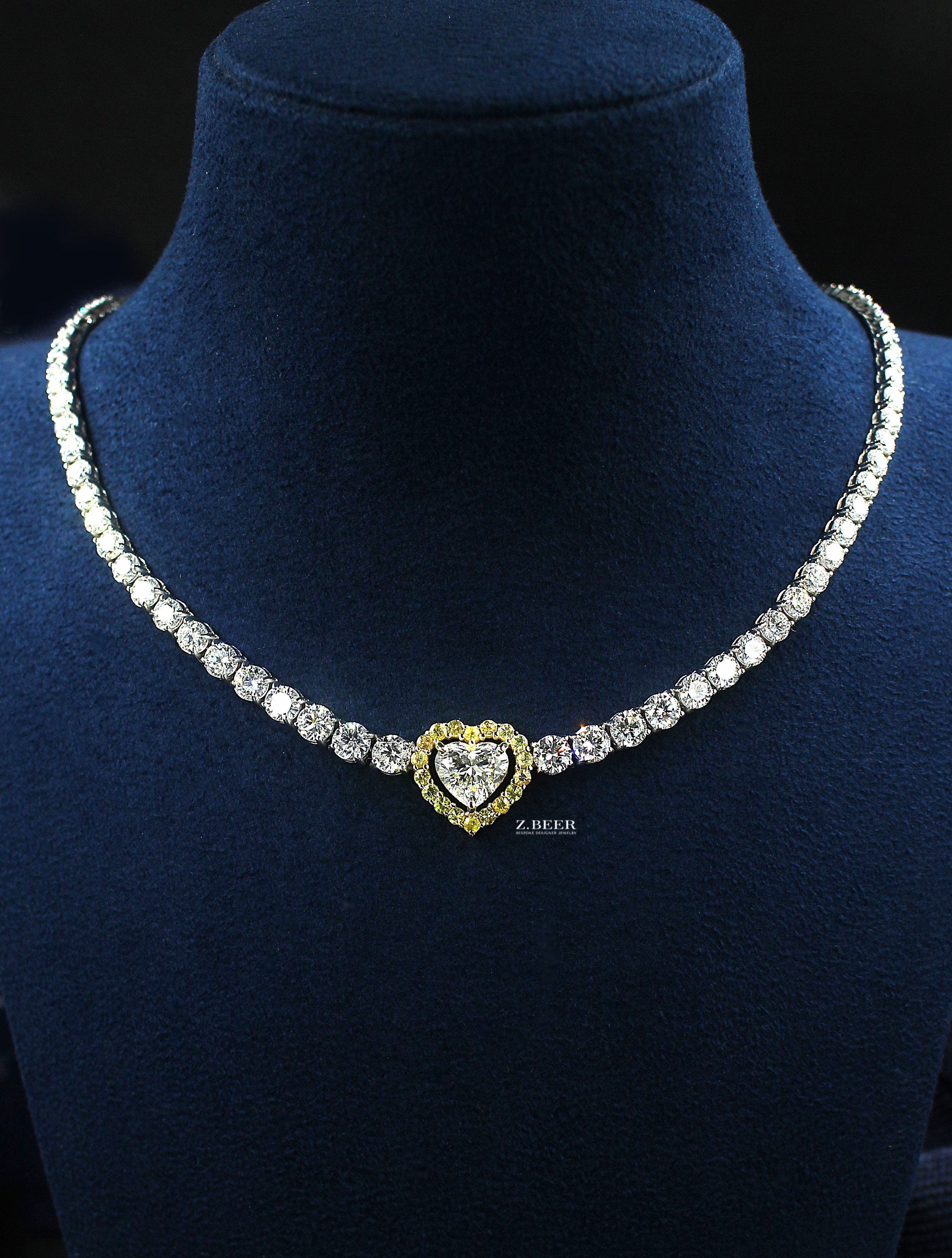 Heart Tennis Ncklace | ZBEER Necklaces | PREMIUM JEWELLERY